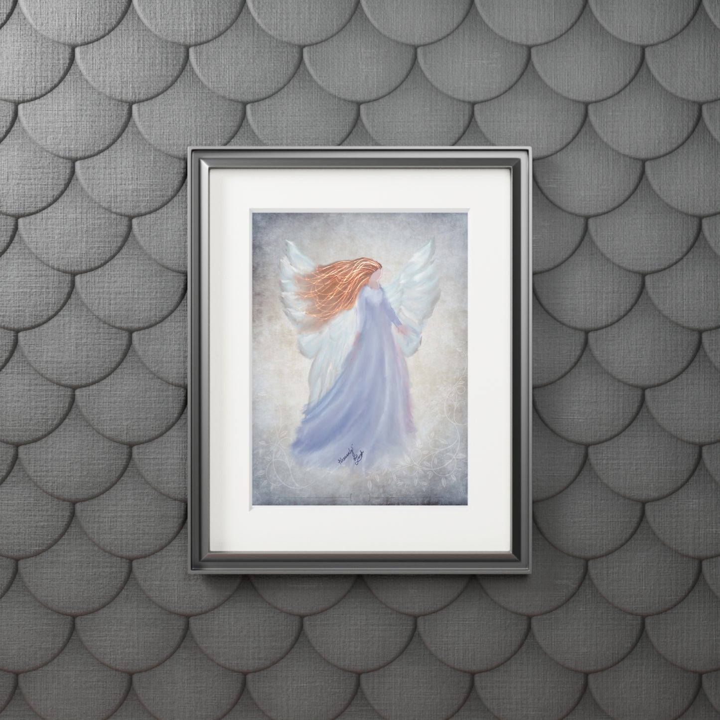 Heavenly Angel Fine Art Print, Framed Wall Decor, Spiritual Gift, Ethereal Art, Angelic Decor, Home Framing Idea, Christmas Gift