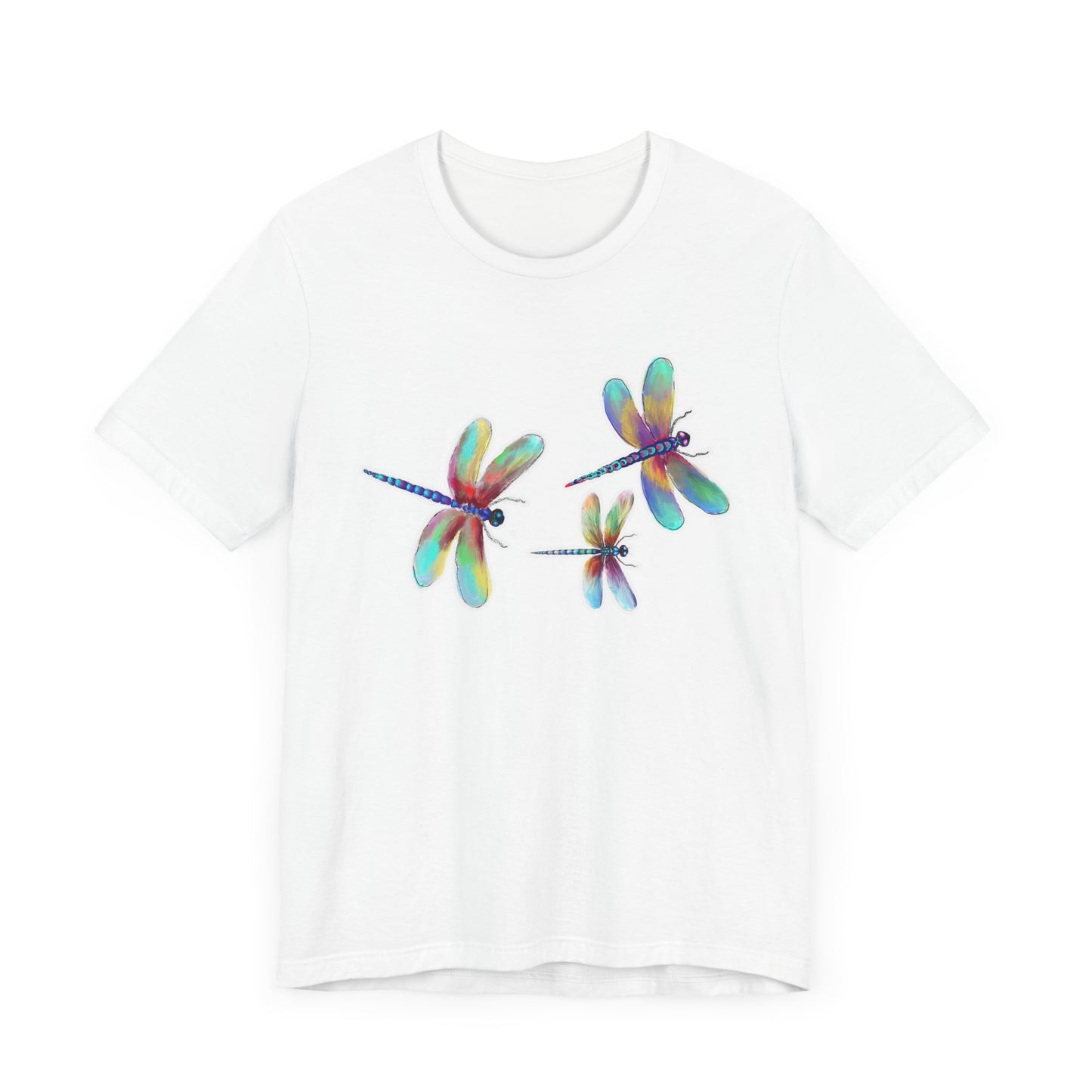 Colorful Dragonflies Unisex Tee - Vibrant Artwork for Nature Lovers