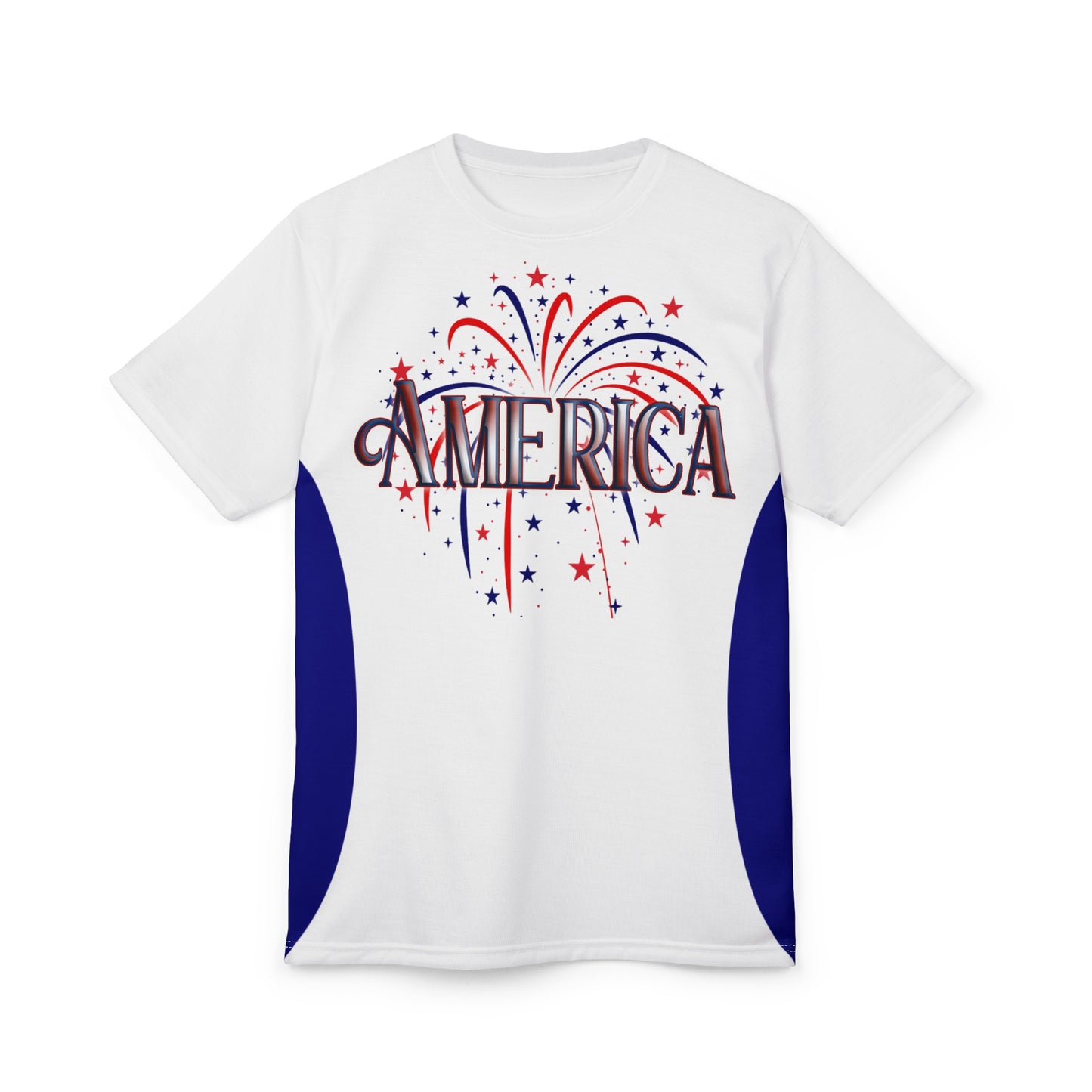 Patriotic Fireworks Tee for Celebrations, 4th of July Shirt, Unisex Summer Apparel, Festival Outfit, Firework Print Tee
