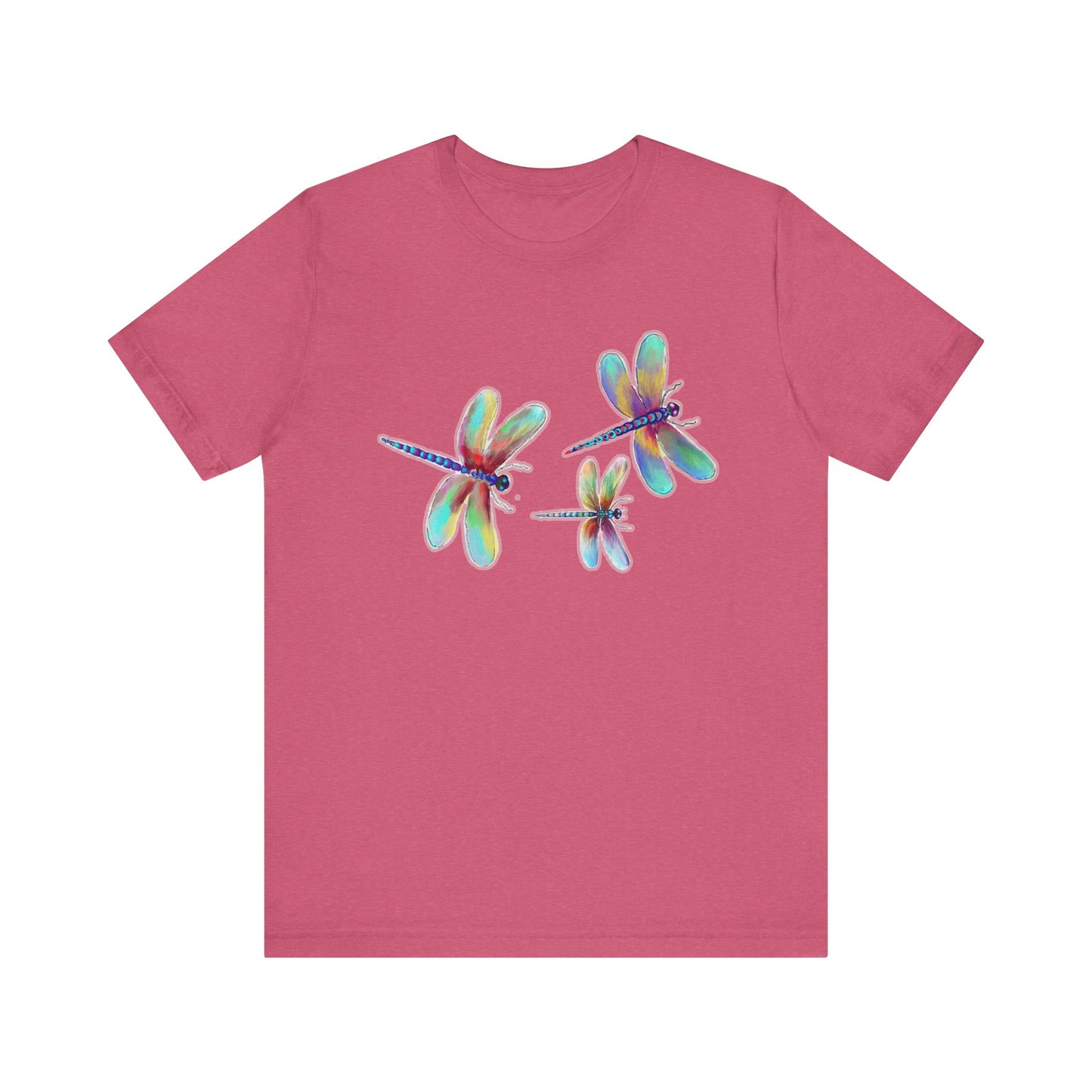 Colorful Dragonflies Unisex Tee - Vibrant Artwork for Nature Lovers