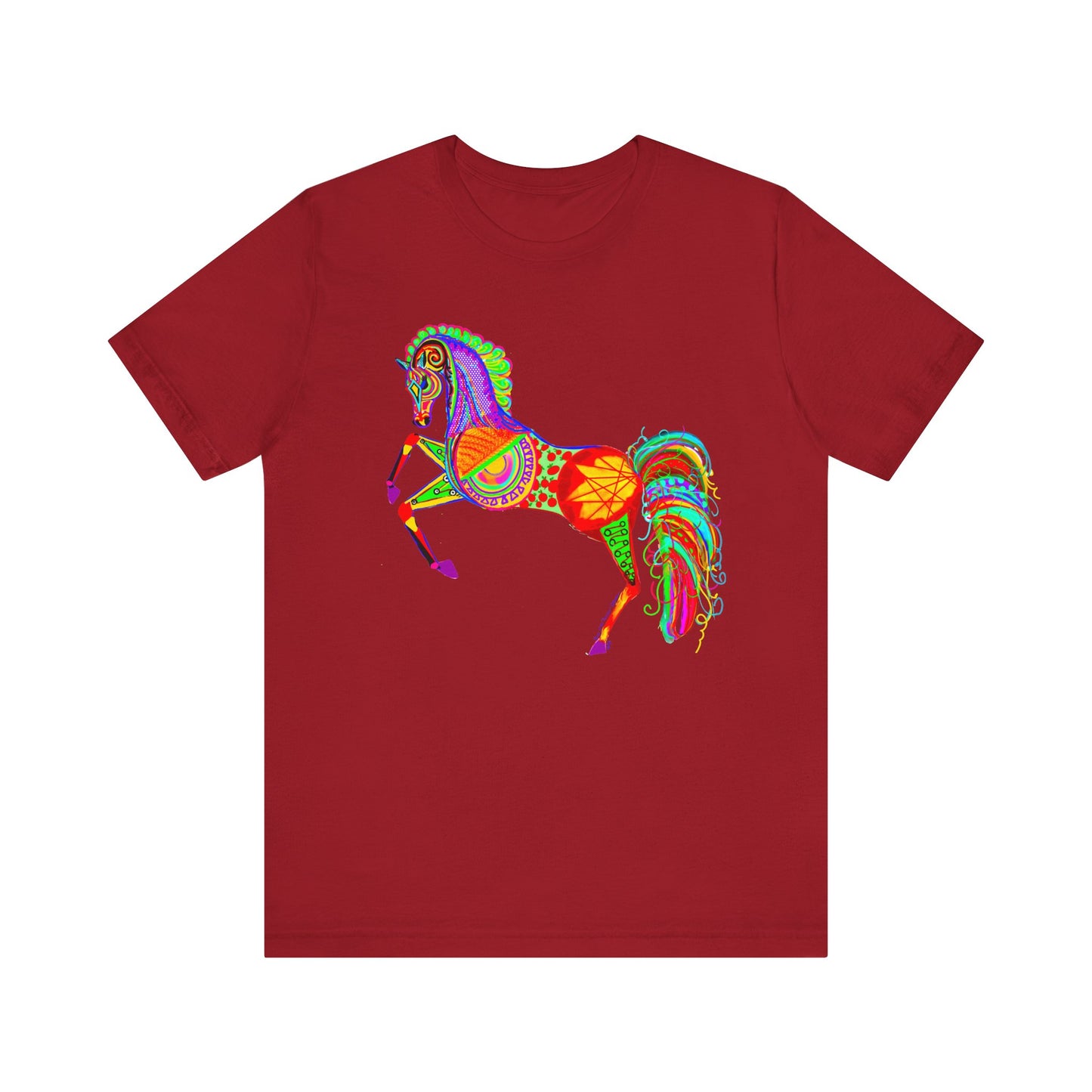 Colorful Horses of the Promise Unisex Tee - Vibrant Equine Artwork for Horse Lovers