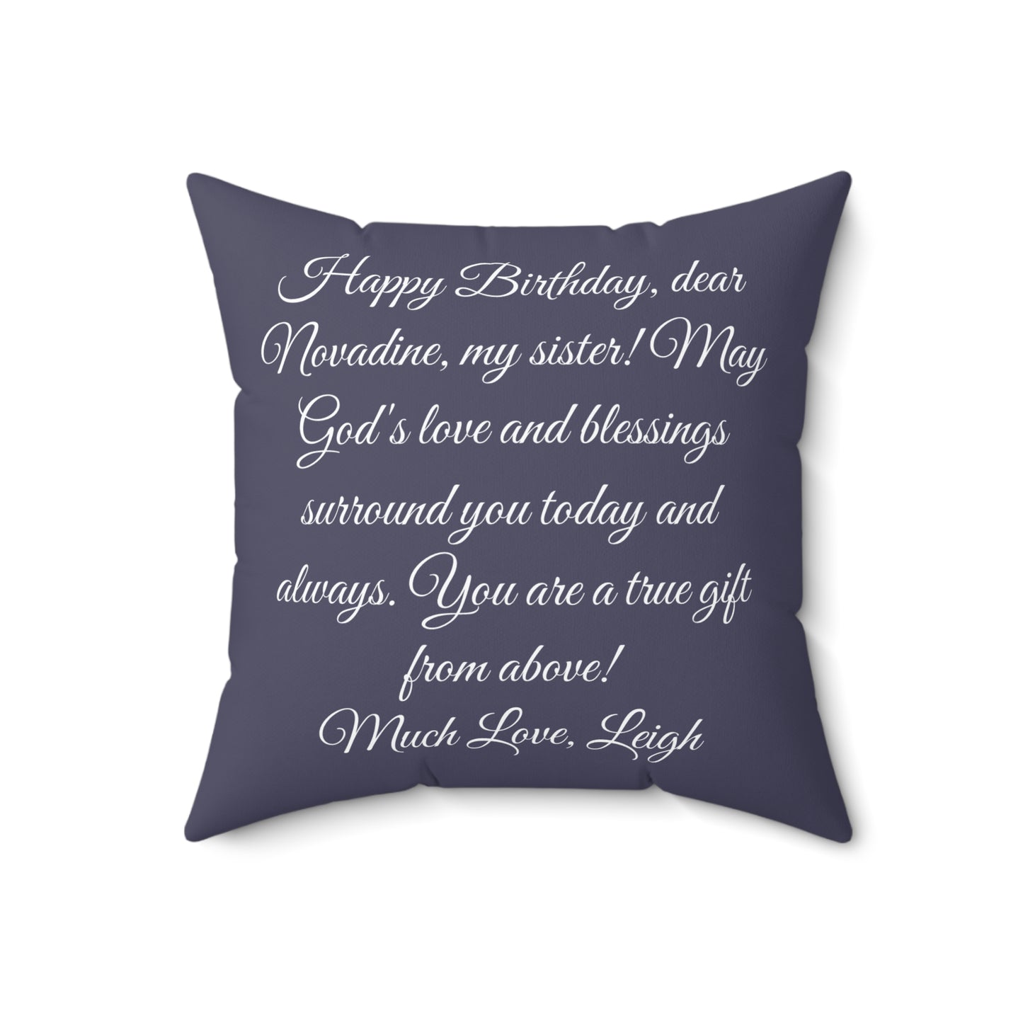 Novadine's Birthday Faux Suede Square Pillow