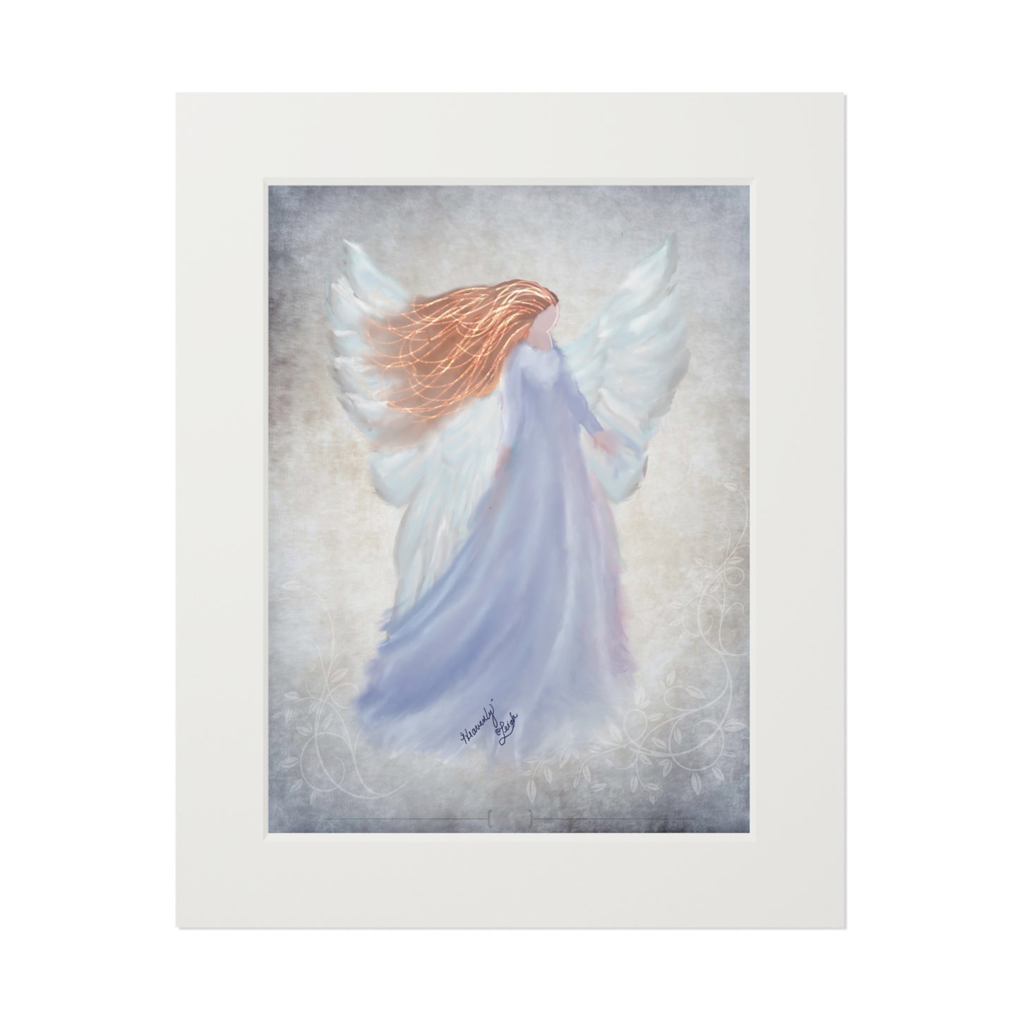 Heavenly Angel Fine Art Print, Framed Wall Decor, Spiritual Gift, Ethereal Art, Angelic Decor, Home Framing Idea, Christmas Gift