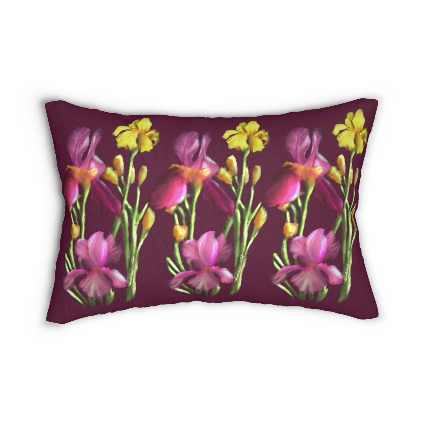 Hanson's Iris - Spun Polyester Lumbar Pillow
