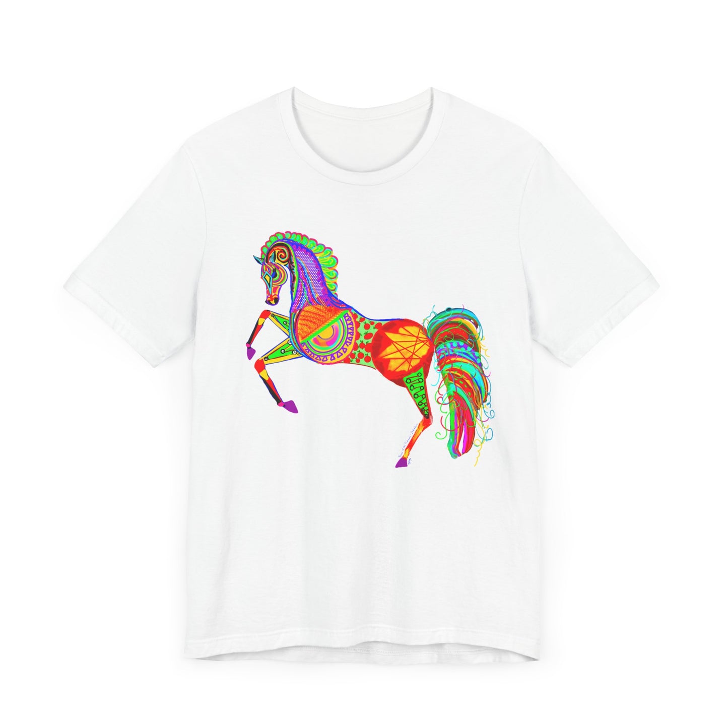 Colorful Horses of the Promise Unisex Tee - Vibrant Equine Artwork for Horse Lovers