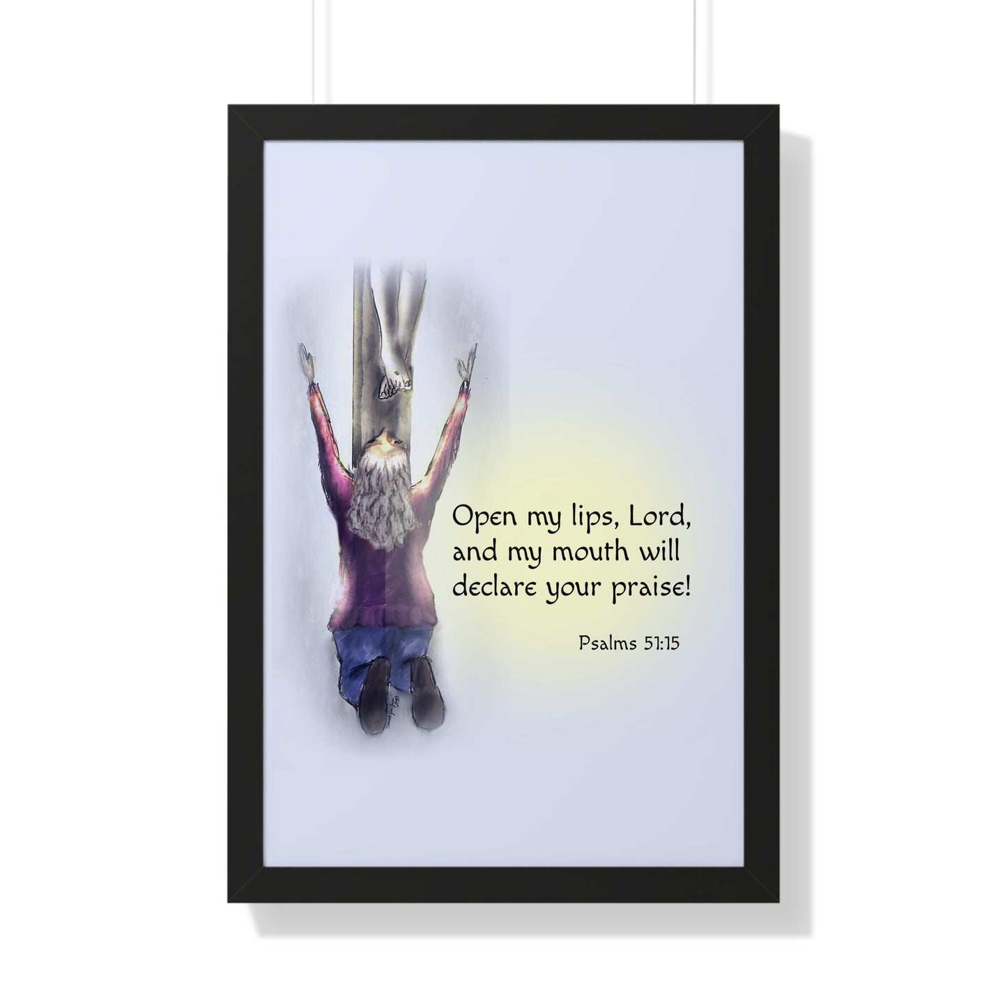 Only You, Jesus - Inspirational Poster, Faith Decor, Christian Wall Art, Home Blessing Gift, Religious Gift, Psalm 51:15, Uplifting Design