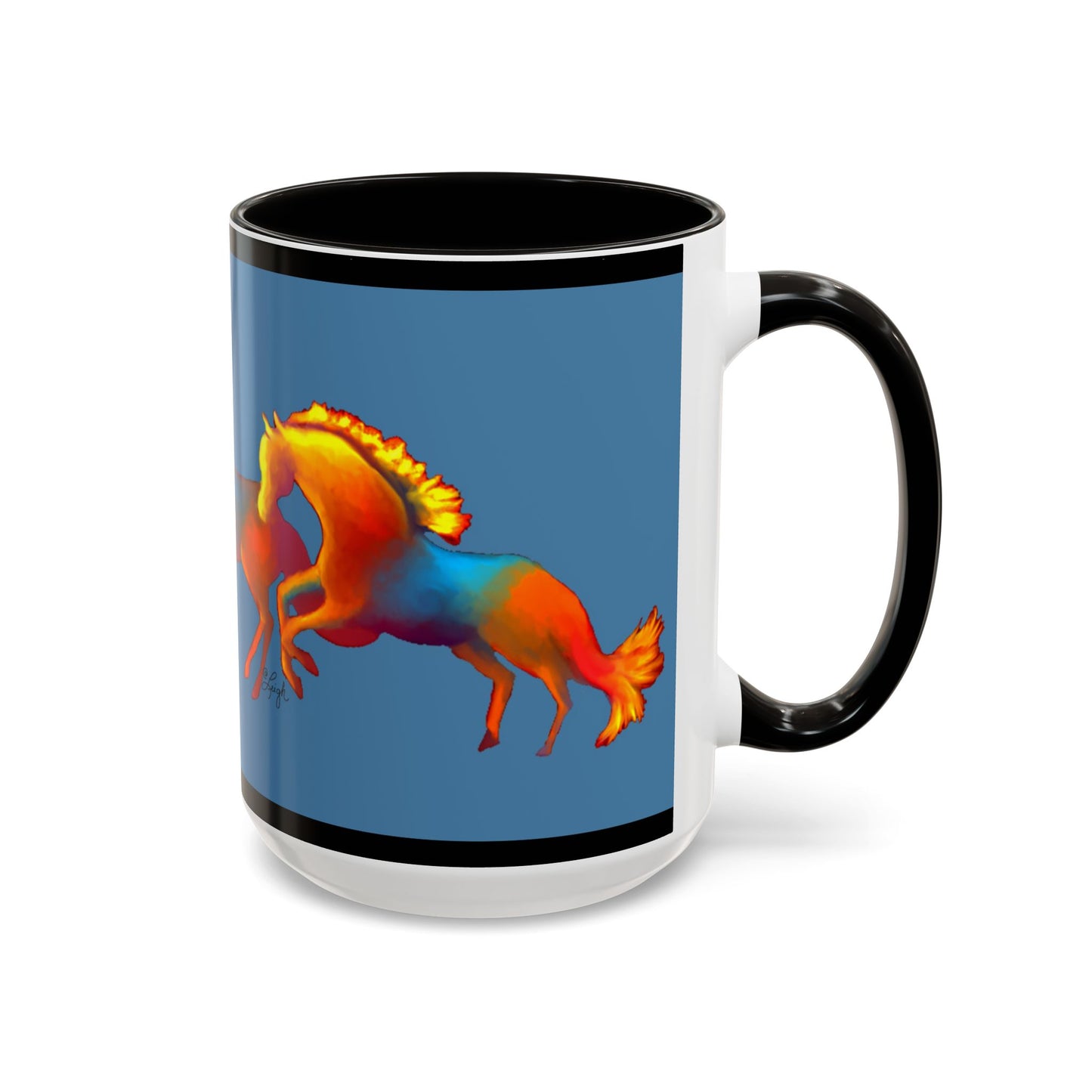 Dawn Treaders of the Southwest Art Mug - Vibrant 11oz & 15oz Coffee Cup for Horse Lovers