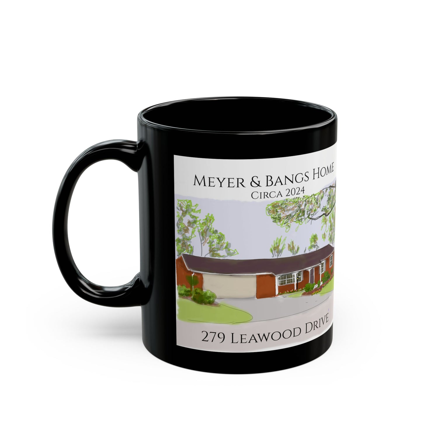 Meyer Bangs Home Black Mug (11oz, 15oz)