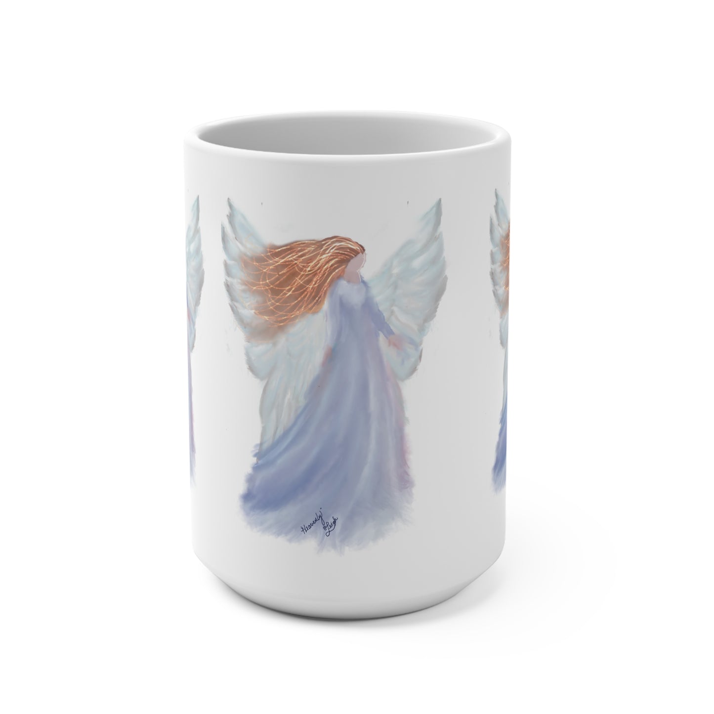 Heavenly 15oz Coffee Mug - Serene and Inspirational Design for Gift-Giving