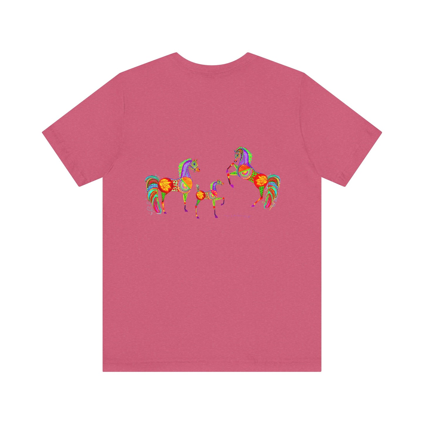 Colorful Horses of the Promise Unisex Tee - Vibrant Equine Artwork for Horse Lovers