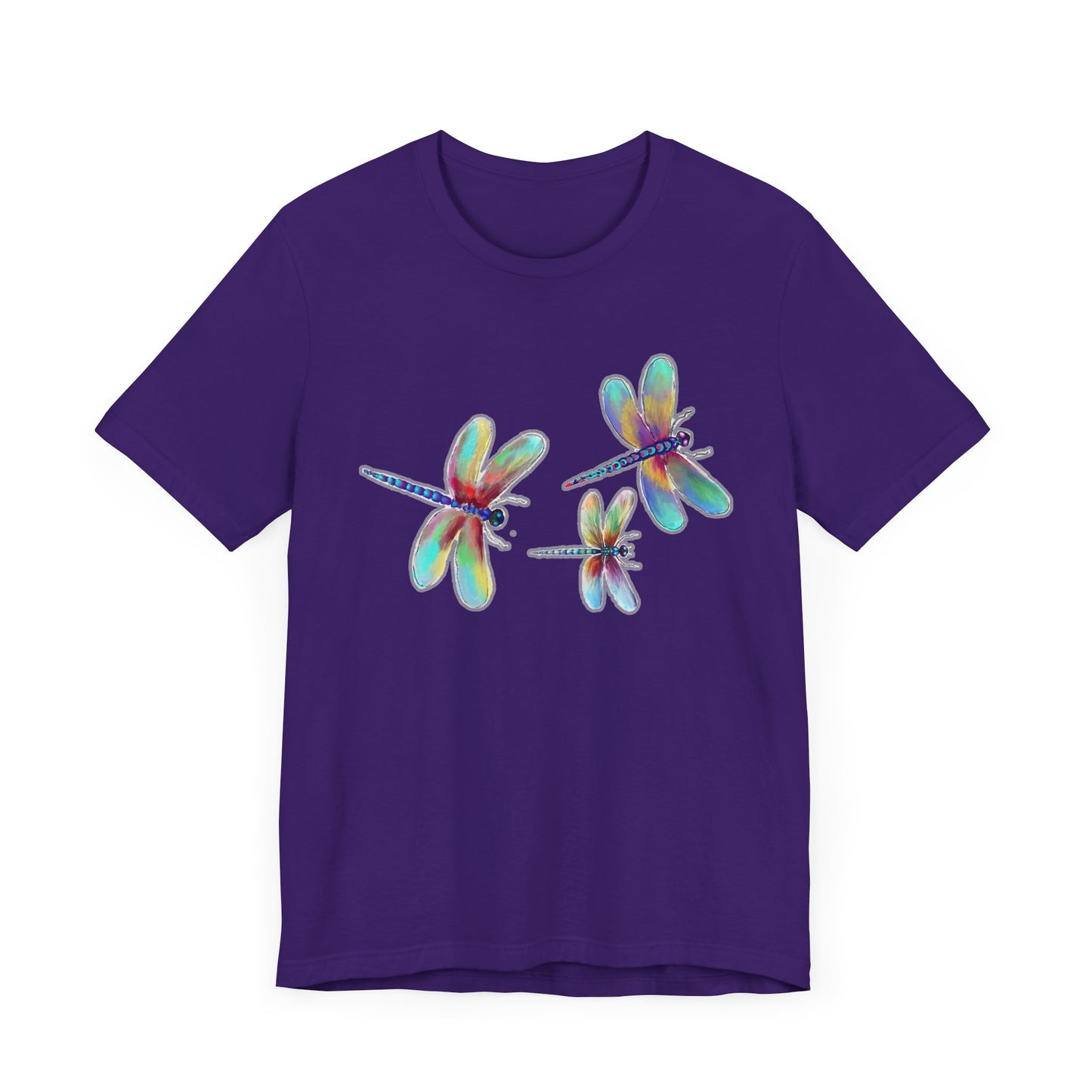 Colorful Dragonflies Unisex Tee - Vibrant Artwork for Nature Lovers