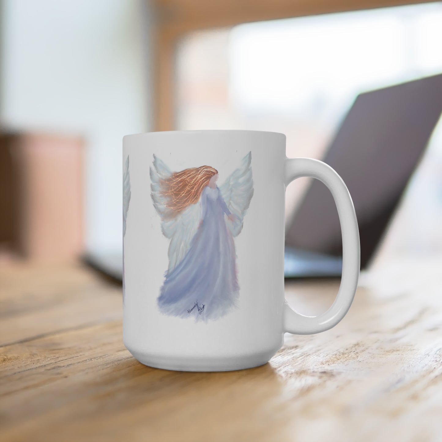 Heavenly 15oz Coffee Mug - Serene and Inspirational Design for Gift-Giving