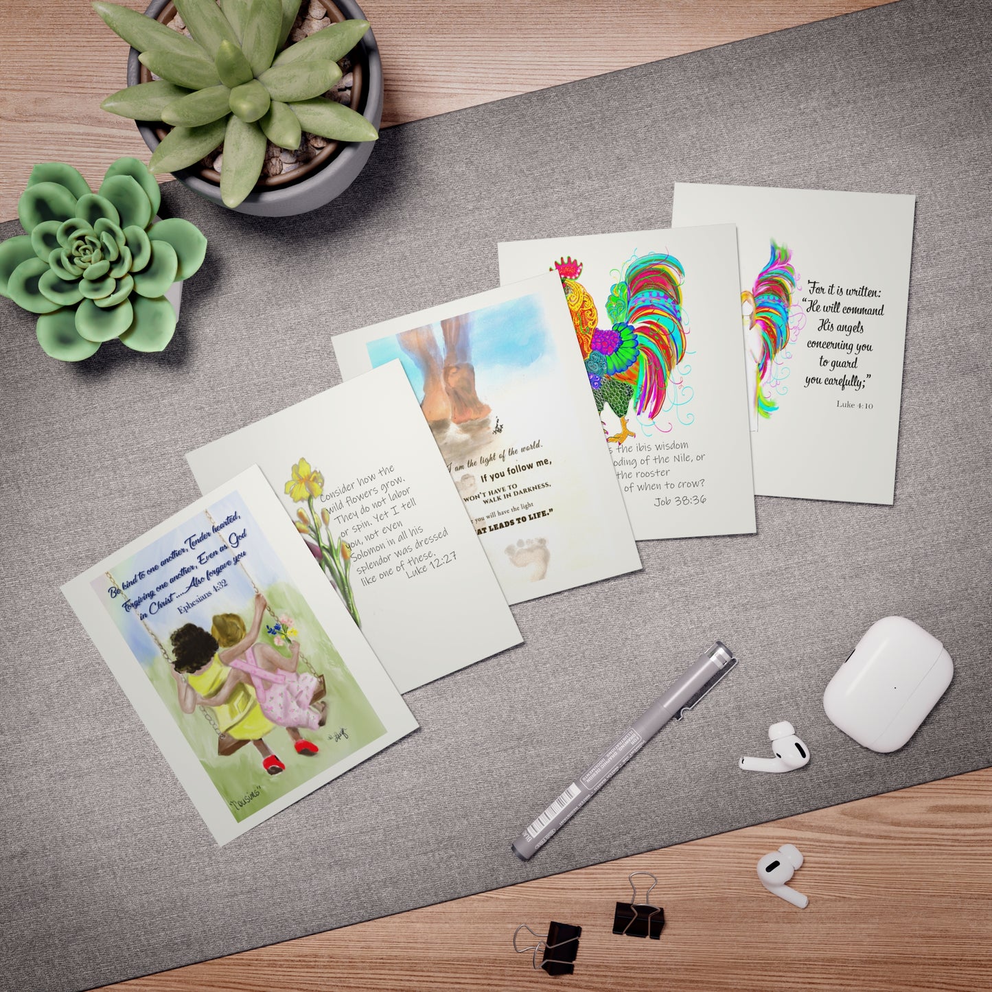 Spiritual Messages - Multi-Design Greeting Cards (5-Pack)