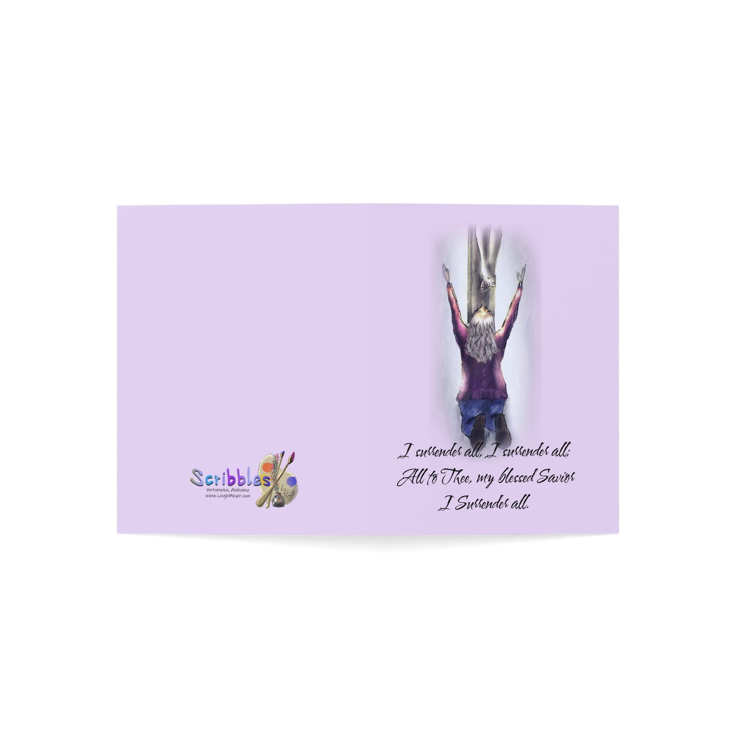I Surrender - Spiritual Greeting Cards – Inspirational Cards for All Occasions, Encouragement, Love, Thank You, Sympathy, 1-50 Packs