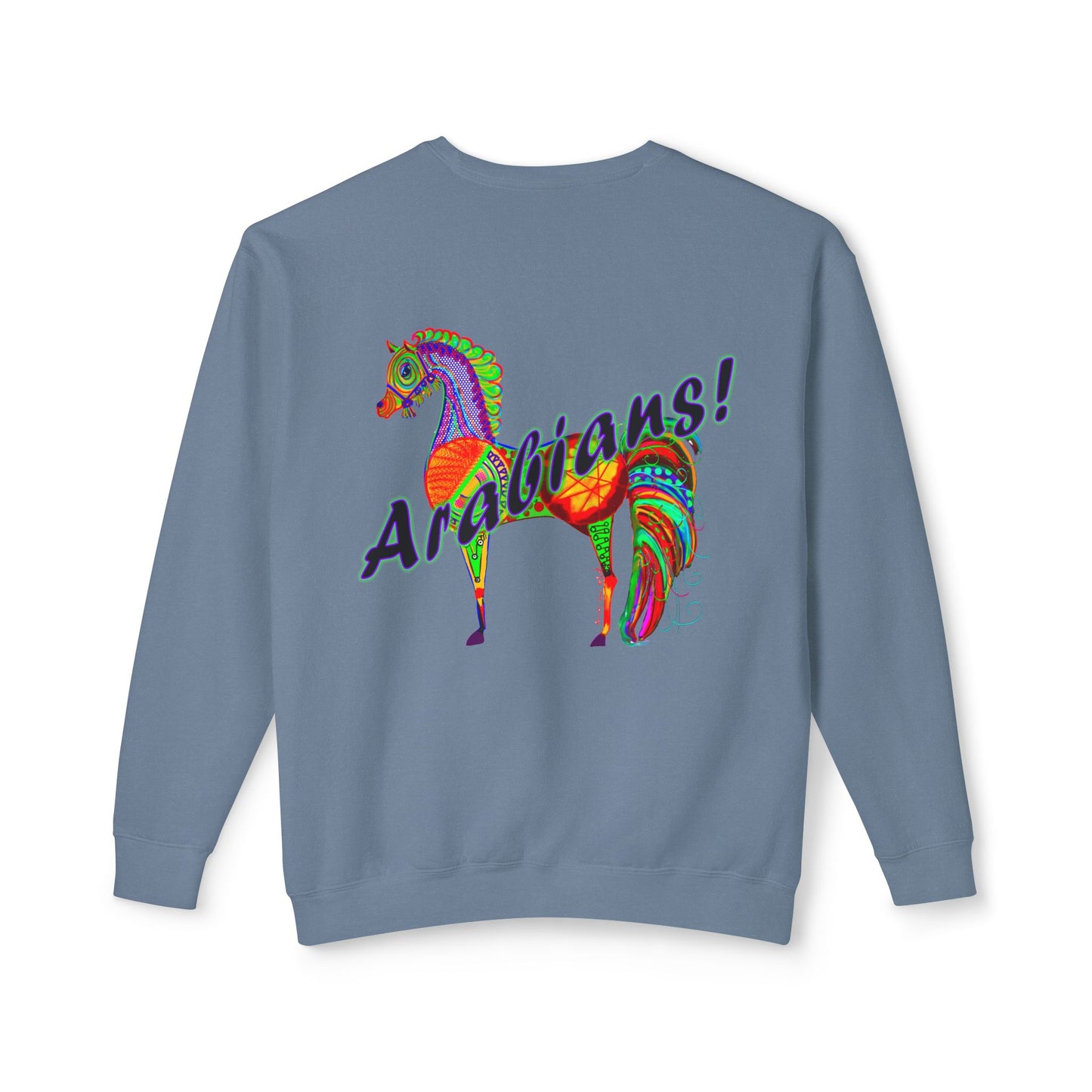 Colorful Arabian Horses Sweatshirt for Animal Lovers