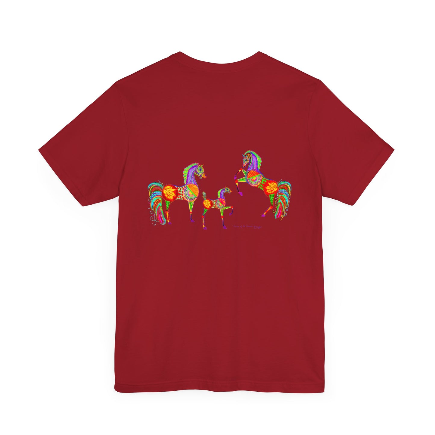Colorful Horses of the Promise Unisex Tee - Vibrant Equine Artwork for Horse Lovers