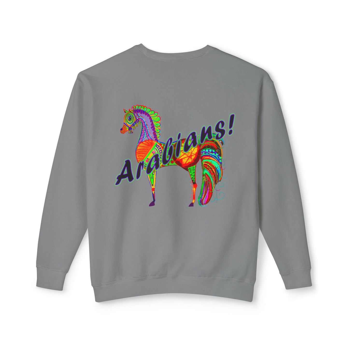 Colorful Arabian Horses Sweatshirt for Animal Lovers