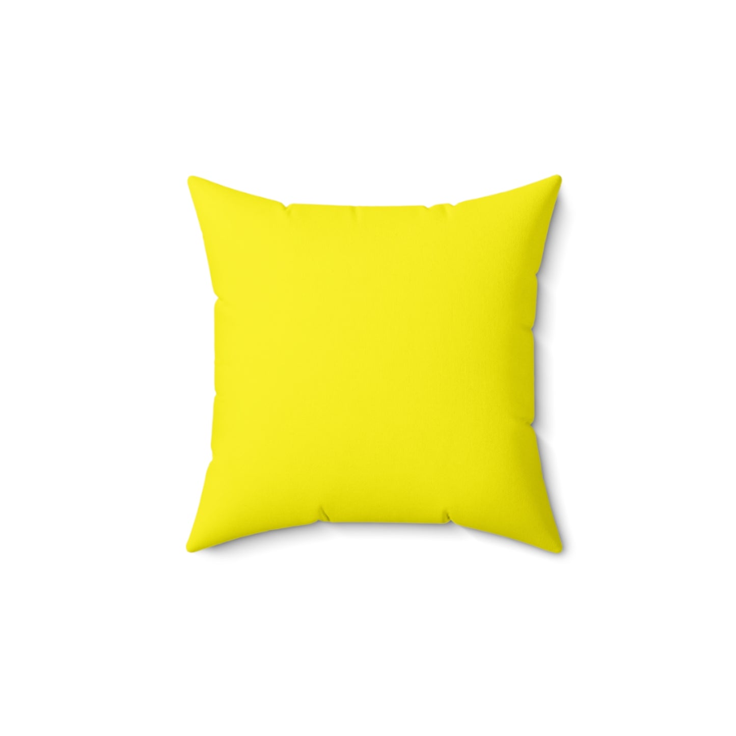 Humming Hallelujah Bright Yellow Polyester Square Pillow