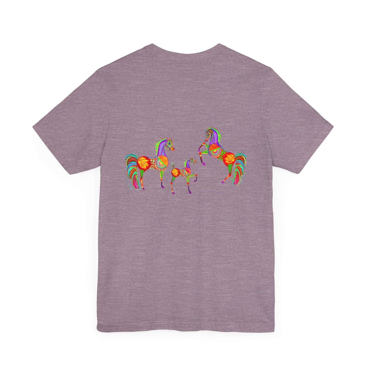Colorful Horses of the Promise Unisex Tee - Vibrant Equine Artwork for Horse Lovers