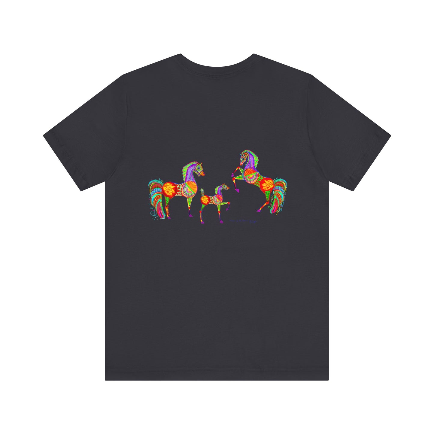 Colorful Horses of the Promise Unisex Tee - Vibrant Equine Artwork for Horse Lovers