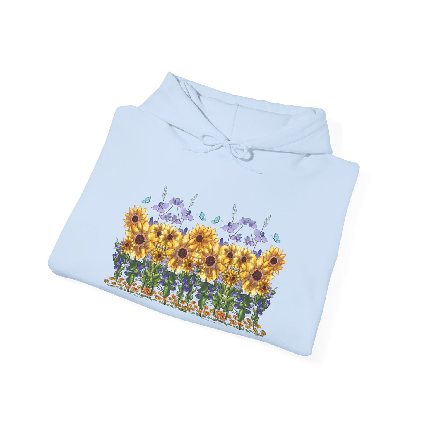 Floral Sunflower Hoodie - Spring Style, Cozy Sweatshirt, Unisex Gift, Nature Lover's Apparel, Perfect for Festivals, Warmth and Comfort