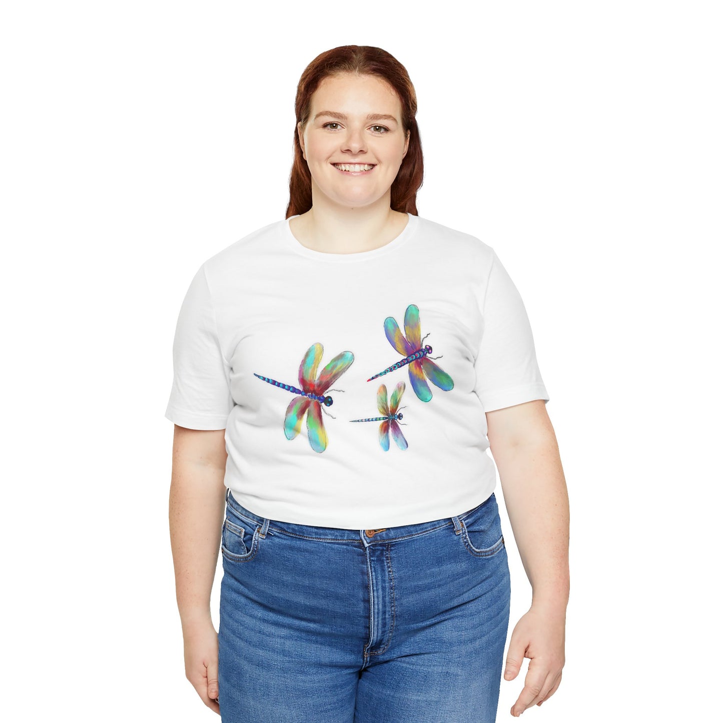 Colorful Dragonflies Unisex Tee - Vibrant Artwork for Nature Lovers