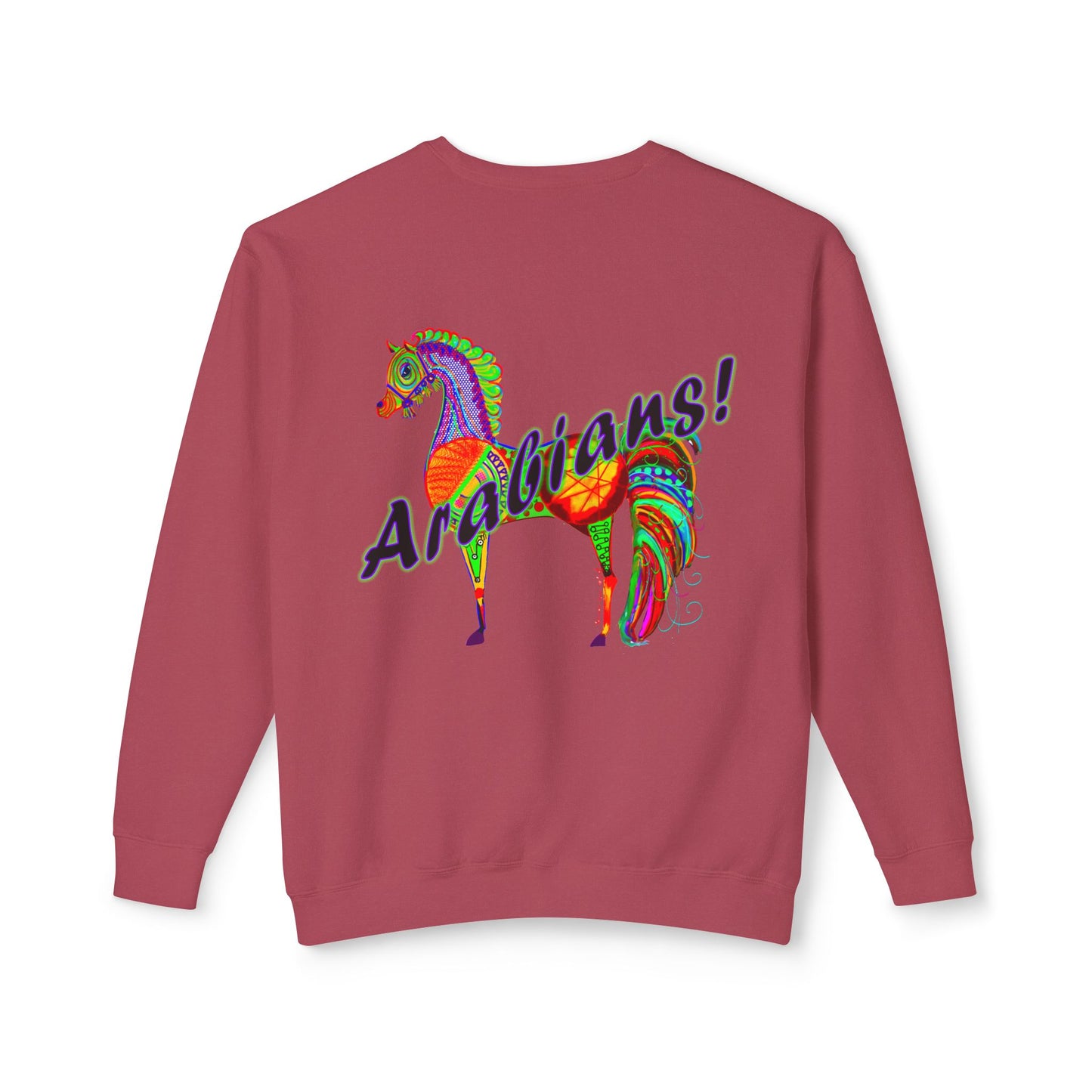 Colorful Arabian Horses Sweatshirt for Animal Lovers