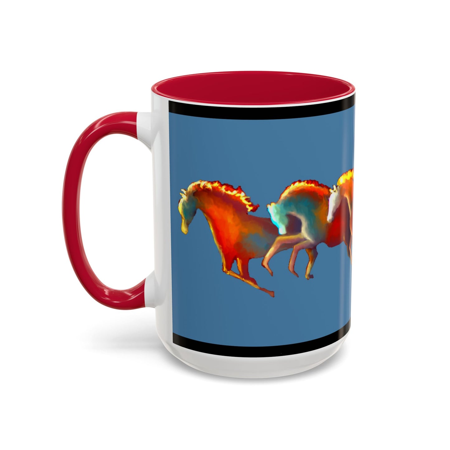 Dawn Treaders of the Southwest Art Mug - Vibrant 11oz & 15oz Coffee Cup for Horse Lovers
