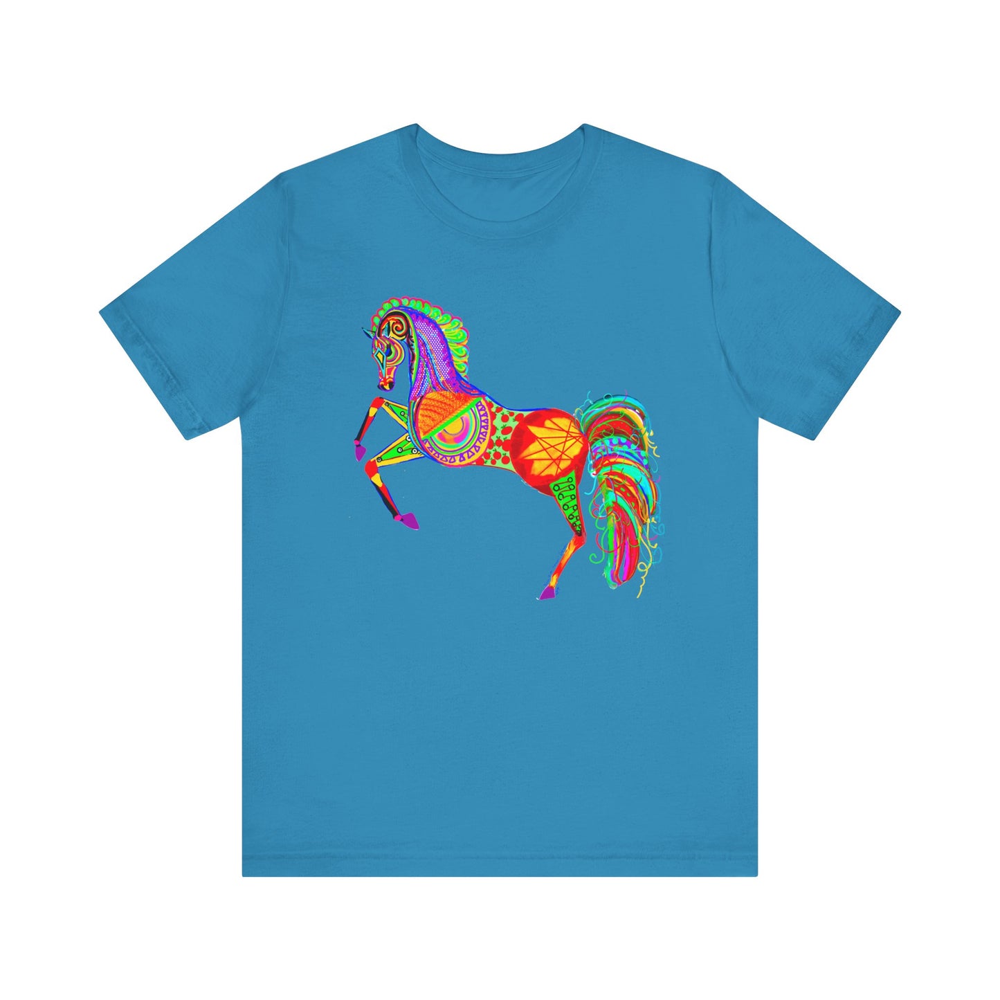 Colorful Horses of the Promise Unisex Tee - Vibrant Equine Artwork for Horse Lovers