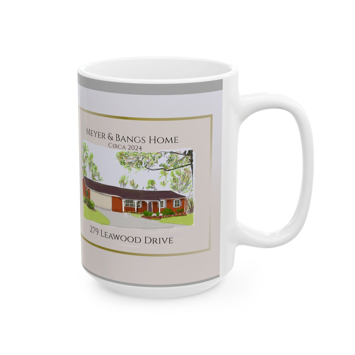 Custom Home Address - Ceramic Mug, (11oz, 15oz)
