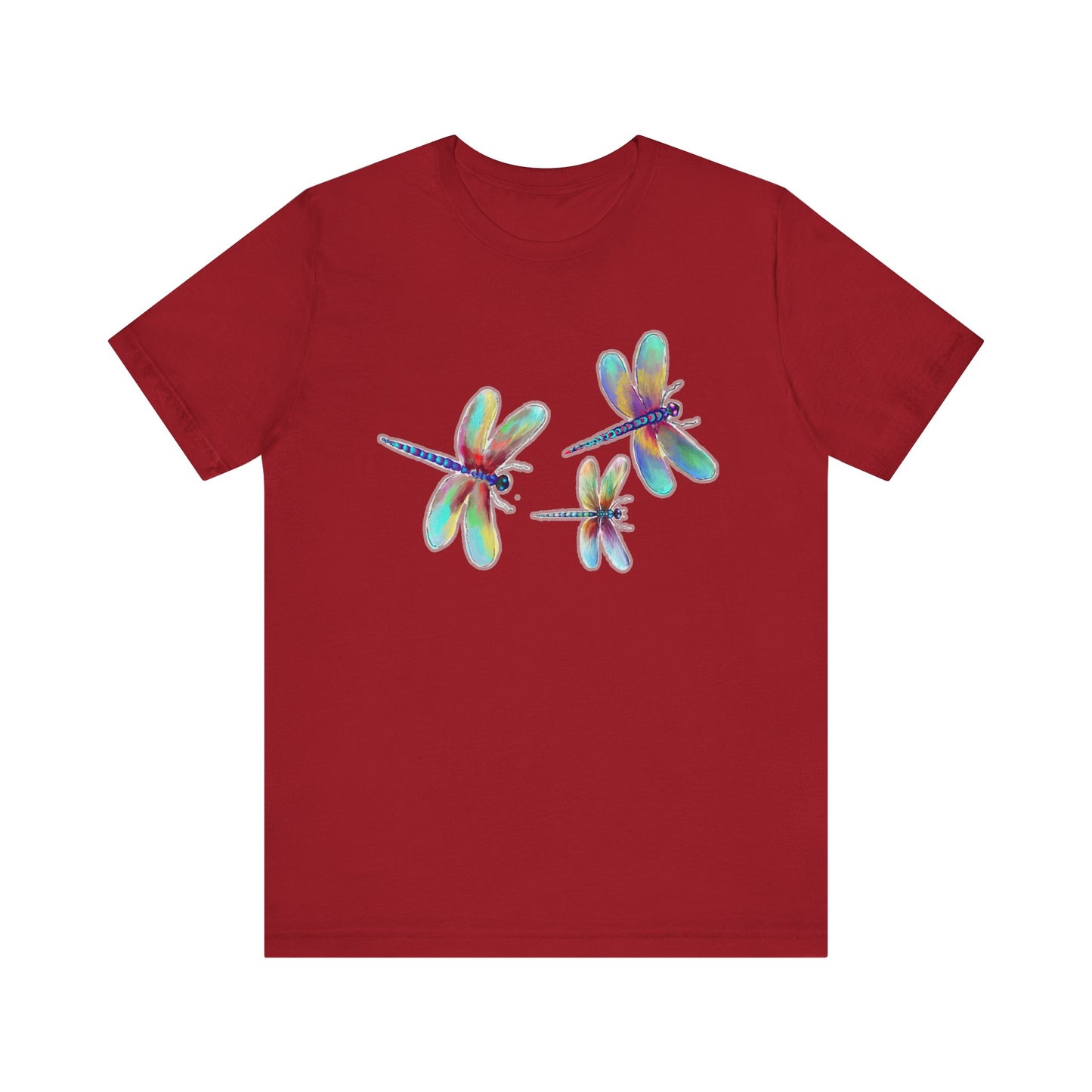 Colorful Dragonflies Unisex Tee - Vibrant Artwork for Nature Lovers