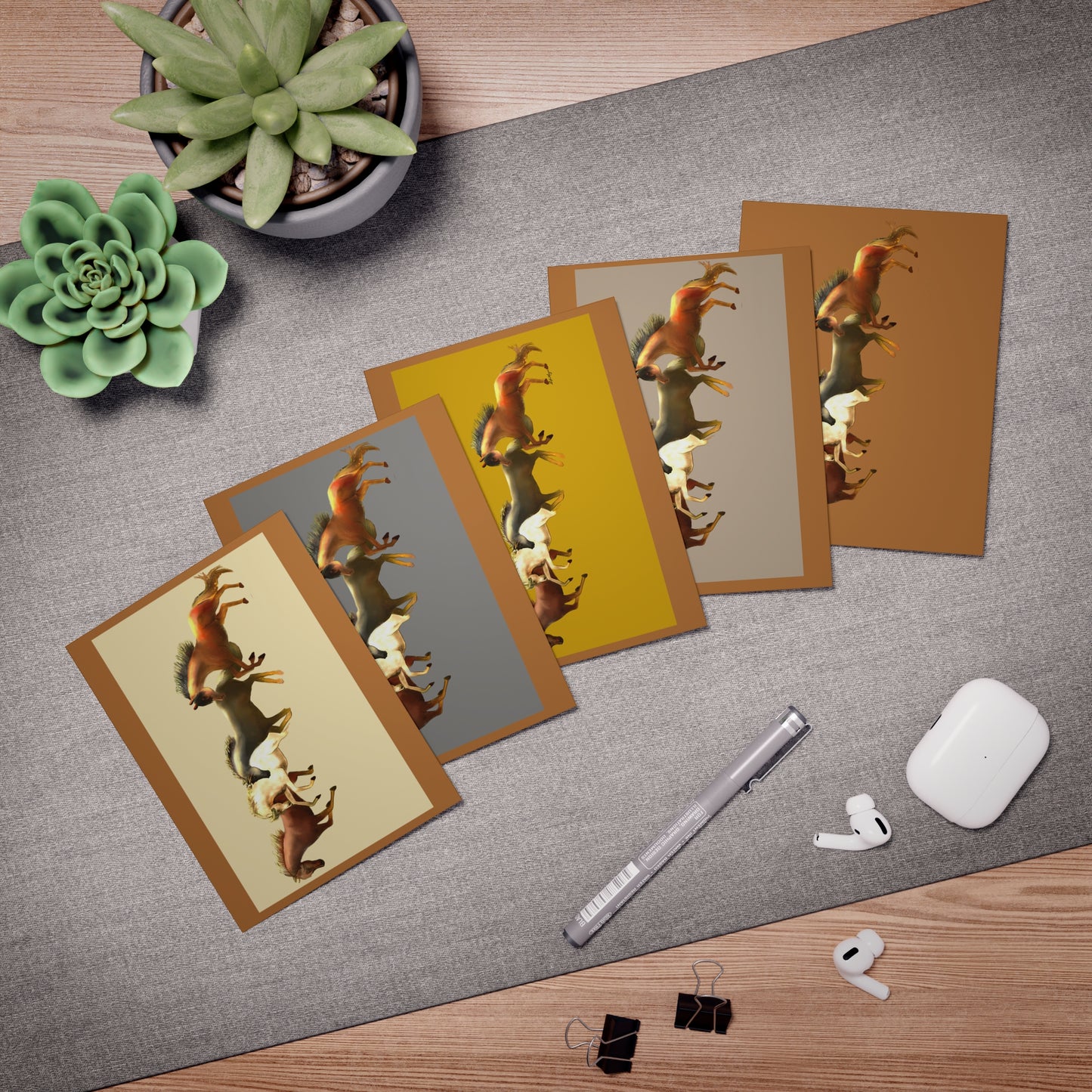 Dawn Treaders - Natural - Multi-Color Note Cards (5-Pack)