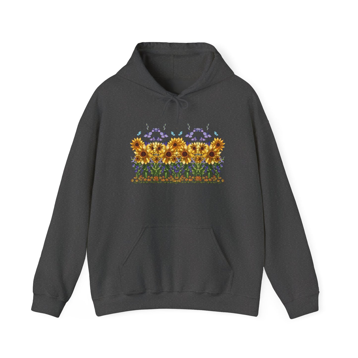 Floral Sunflower Hoodie - Spring Style, Cozy Sweatshirt, Unisex Gift, Nature Lover's Apparel, Perfect for Festivals, Warmth and Comfort