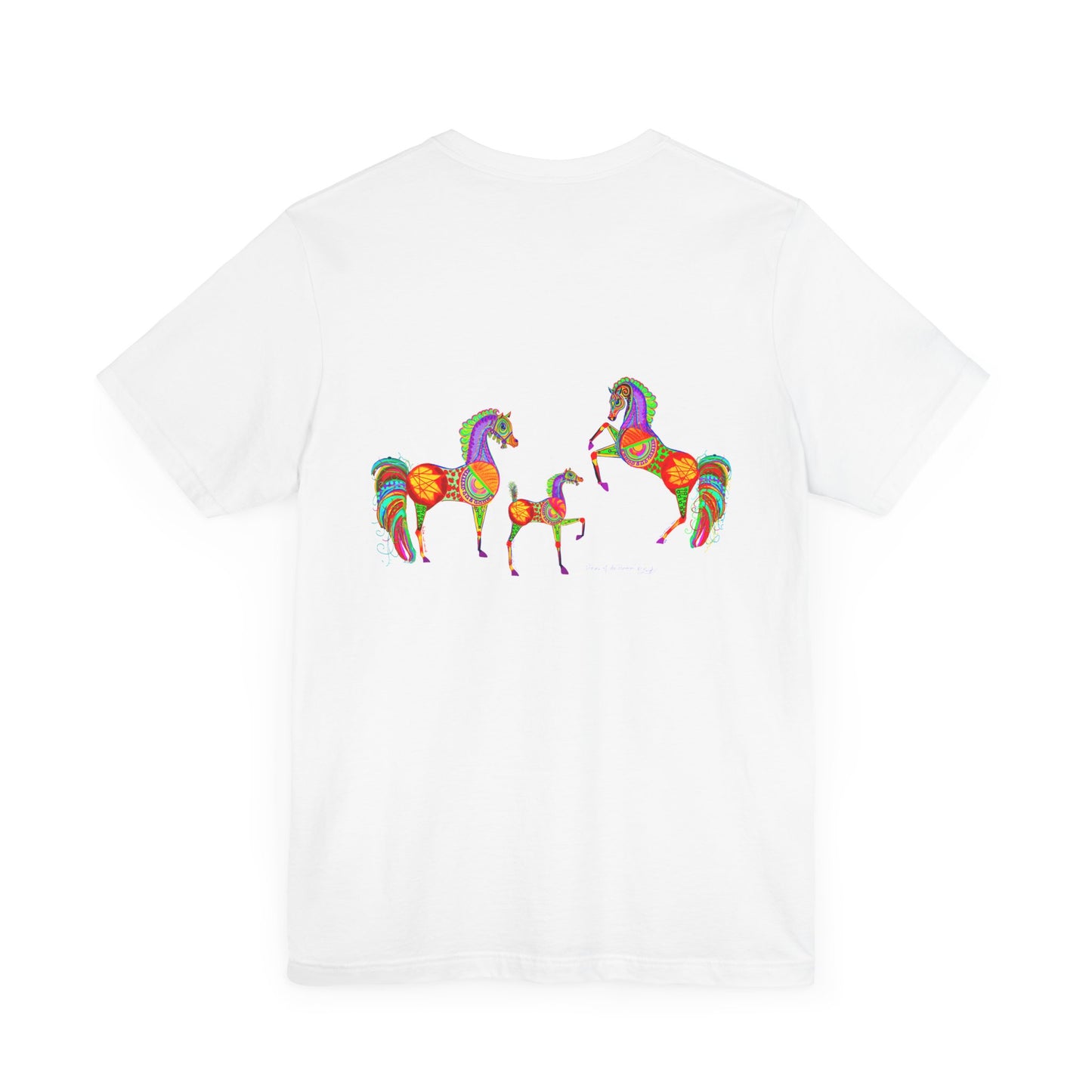 Colorful Horses of the Promise Unisex Tee - Vibrant Equine Artwork for Horse Lovers