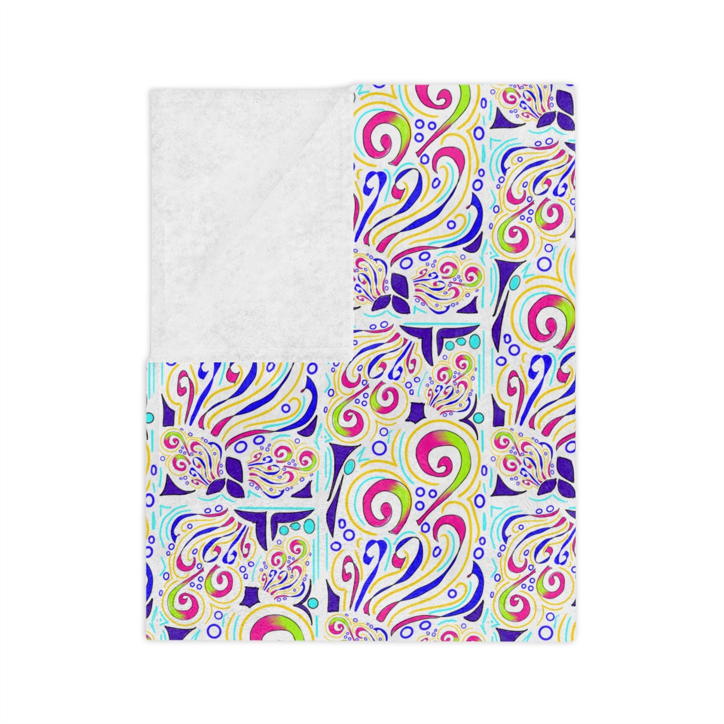 ColorCode Floral Microfiber Blanket, Cozy Blanket, Bohemian Decor, Soft Throw, Gift for Her, Home Snuggle Blanket