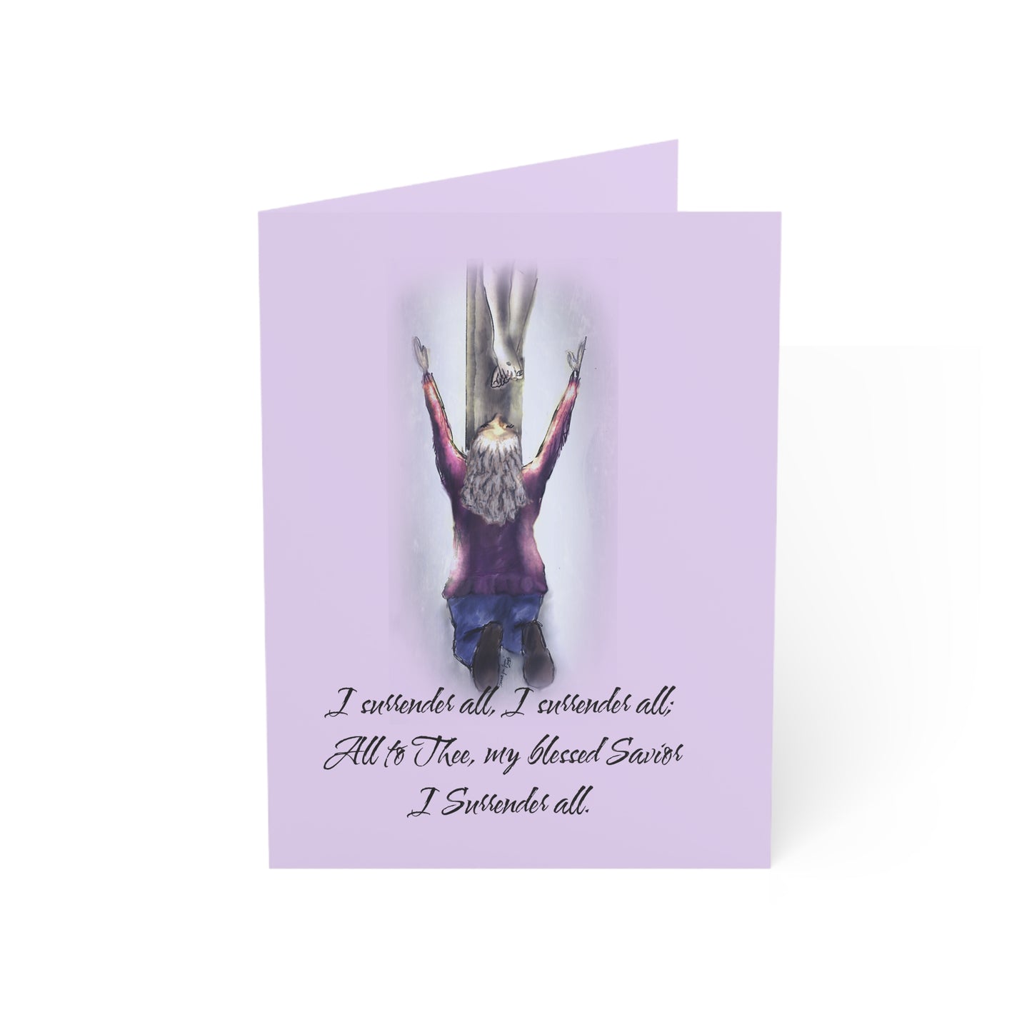 I Surrender - Spiritual Greeting Cards – Inspirational Cards for All Occasions, Encouragement, Love, Thank You, Sympathy, 1-50 Packs
