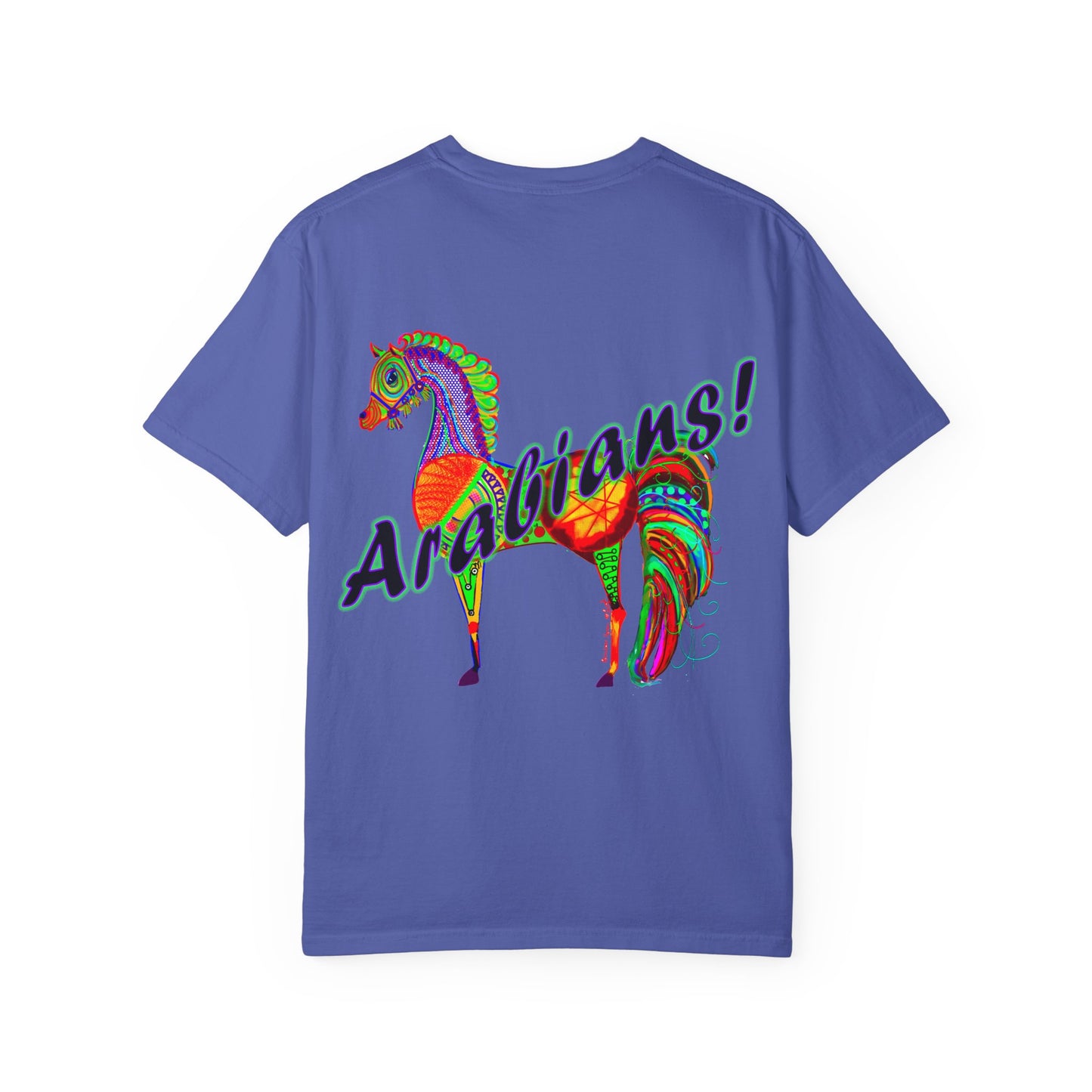 Vibrant Arabian Horses Unisex T-Shirt – Colorful Graphic Tee for Horse Lovers