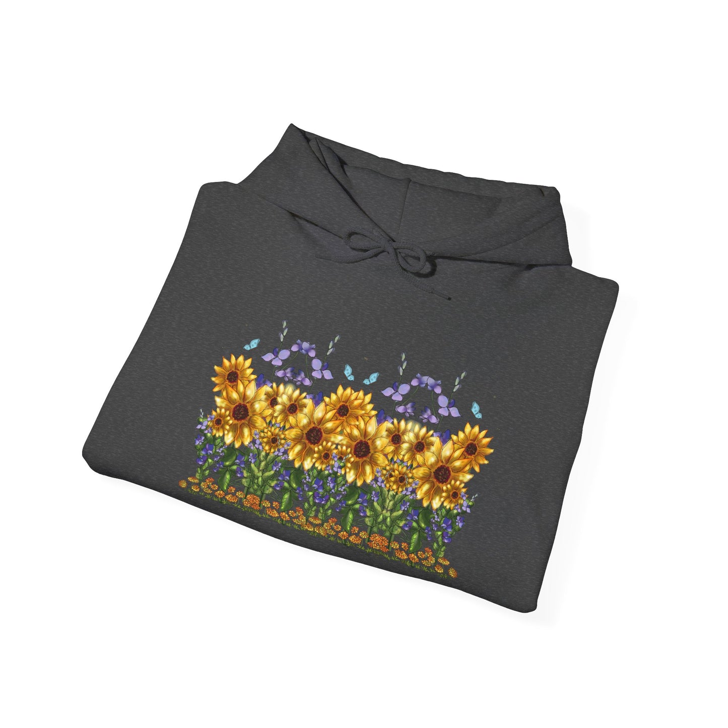 Floral Sunflower Hoodie - Spring Style, Cozy Sweatshirt, Unisex Gift, Nature Lover's Apparel, Perfect for Festivals, Warmth and Comfort
