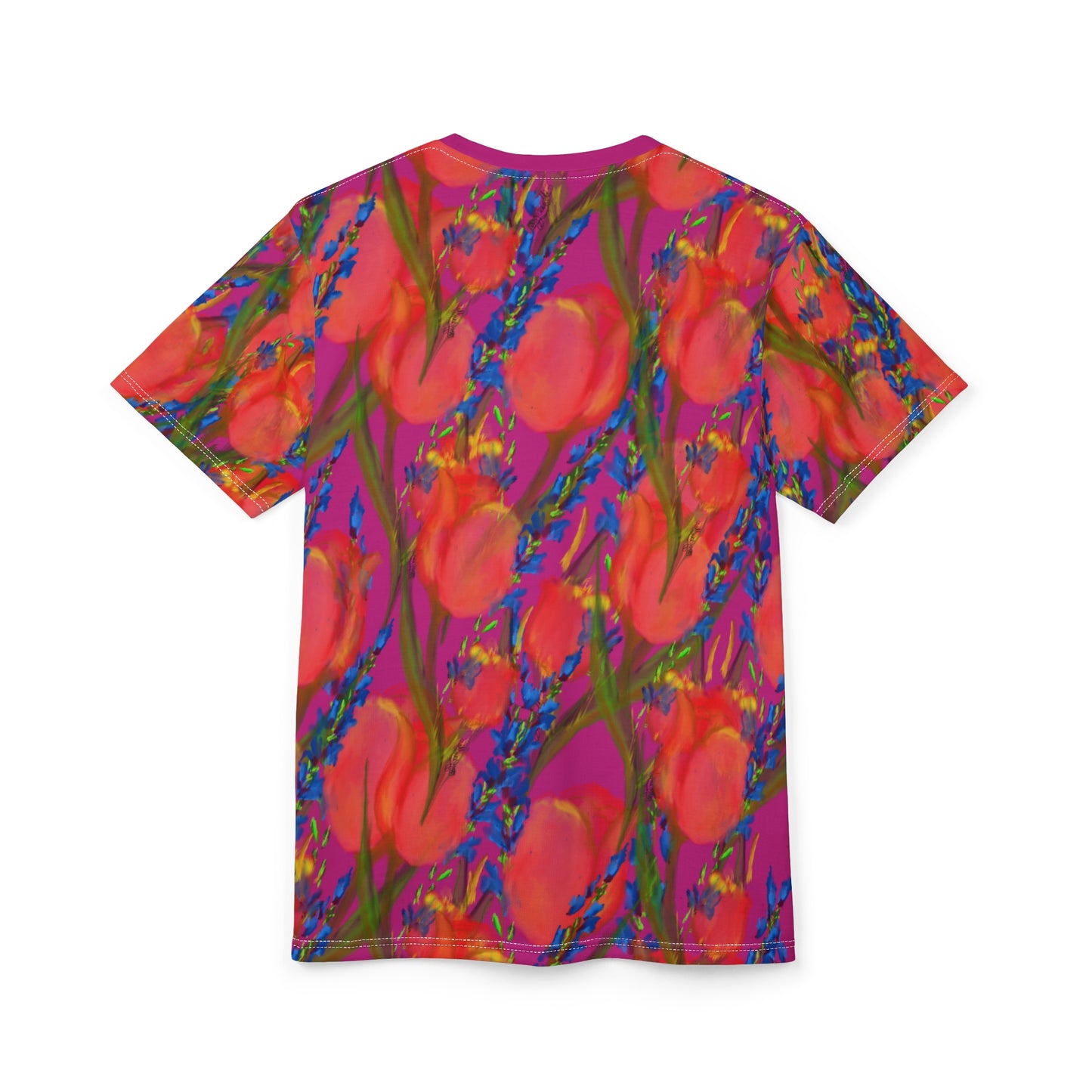Vibrant Tulips Unisex Cut & Sew Tee – Perfect for Spring Celebrations