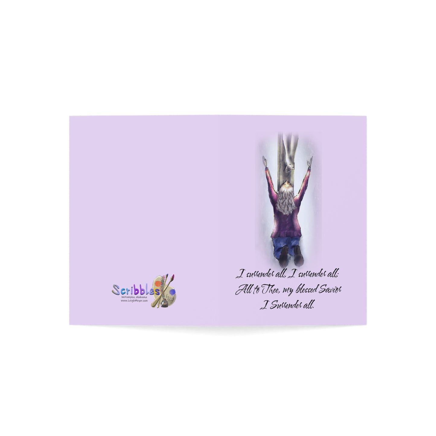 I Surrender - Spiritual Greeting Cards – Inspirational Cards for All Occasions, Encouragement, Love, Thank You, Sympathy, 1-50 Packs