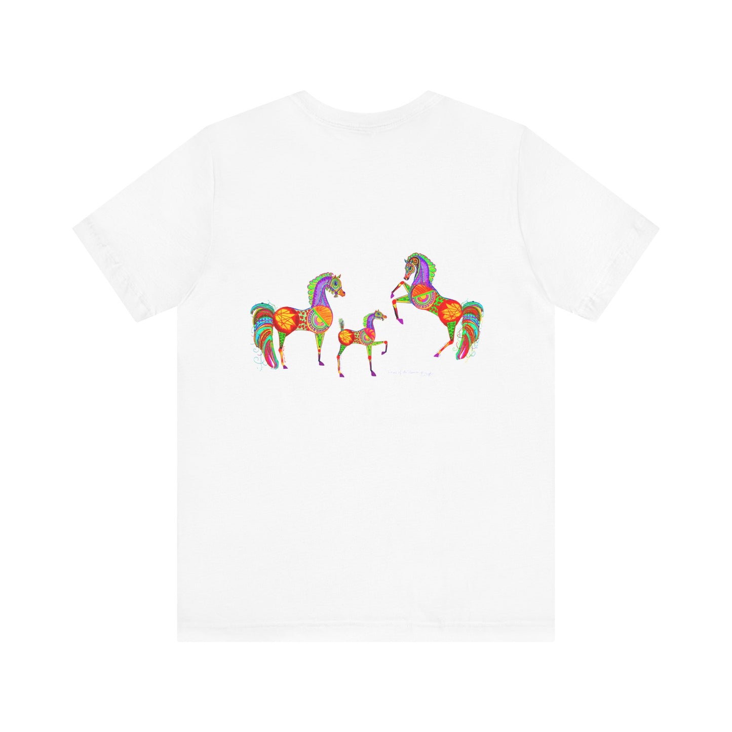 Colorful Horses of the Promise Unisex Tee - Vibrant Equine Artwork for Horse Lovers