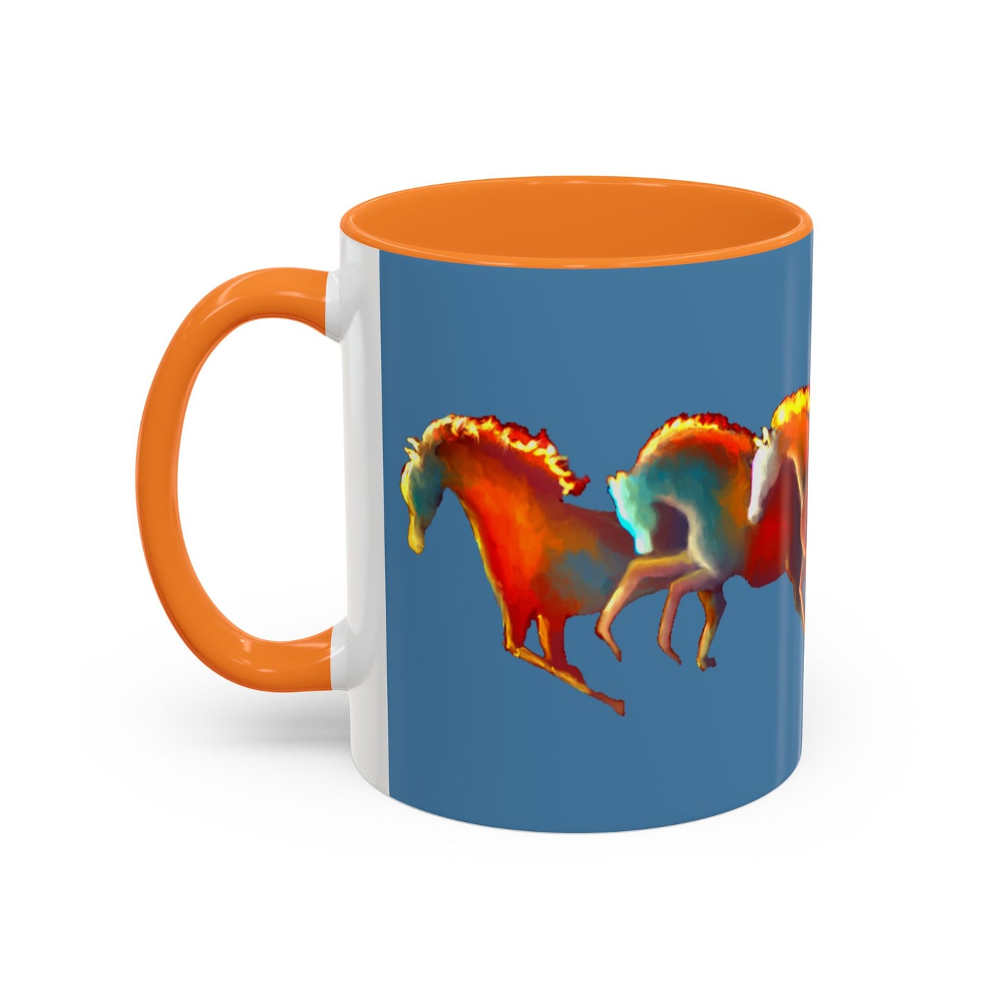 Dawn Treaders of the Southwest Art Mug - Vibrant 11oz & 15oz Coffee Cup for Horse Lovers