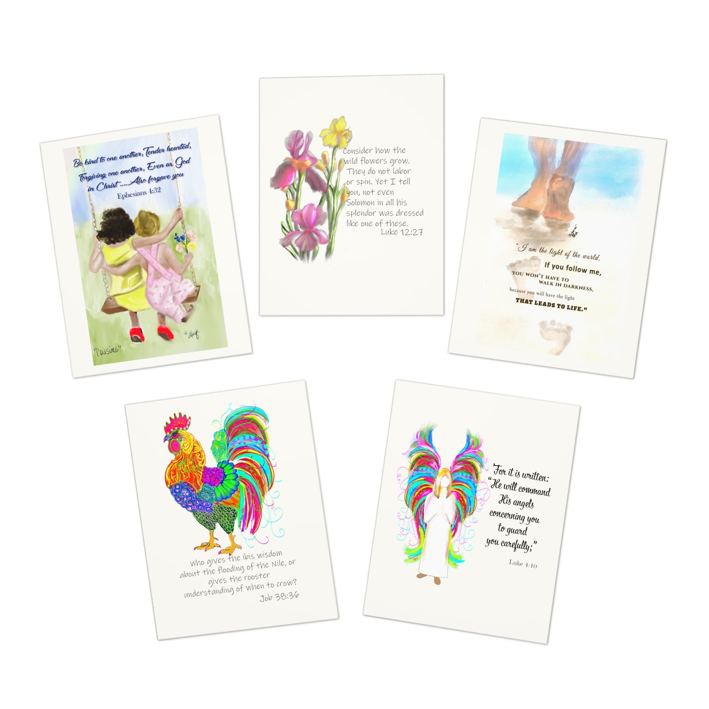 Spiritual Messages - Multi-Design Greeting Cards (5-Pack)