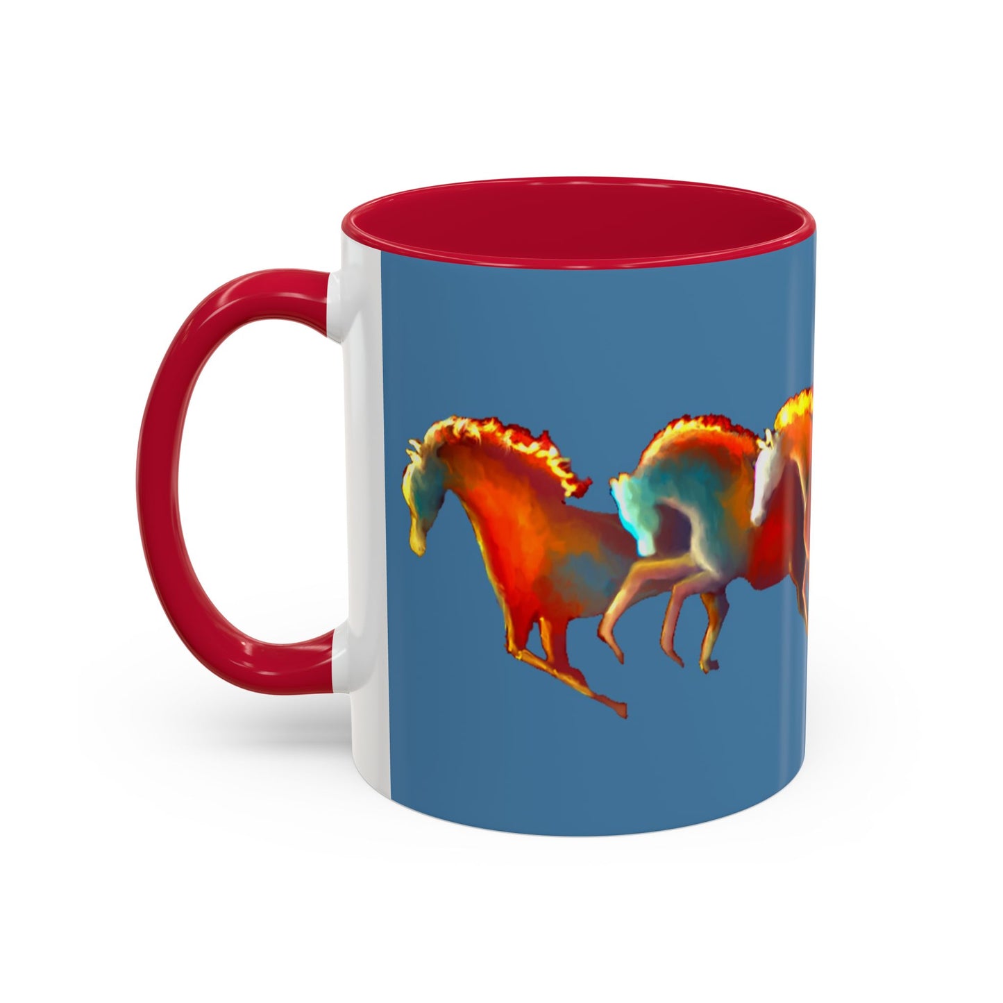 Dawn Treaders of the Southwest Art Mug - Vibrant 11oz & 15oz Coffee Cup for Horse Lovers