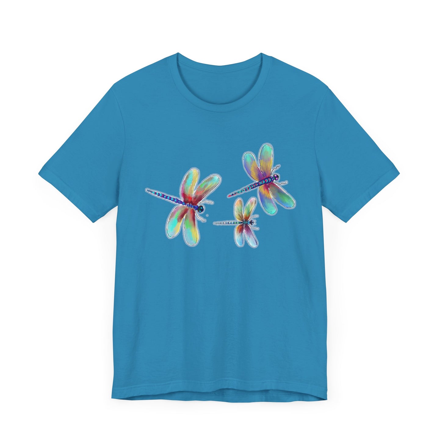 Colorful Dragonflies Unisex Tee - Vibrant Artwork for Nature Lovers