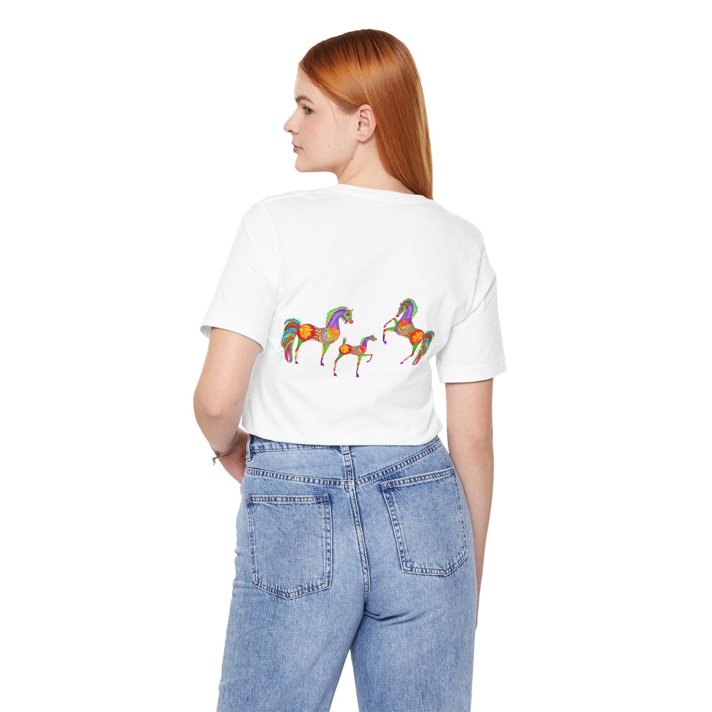 Colorful Horses of the Promise Unisex Tee - Vibrant Equine Artwork for Horse Lovers