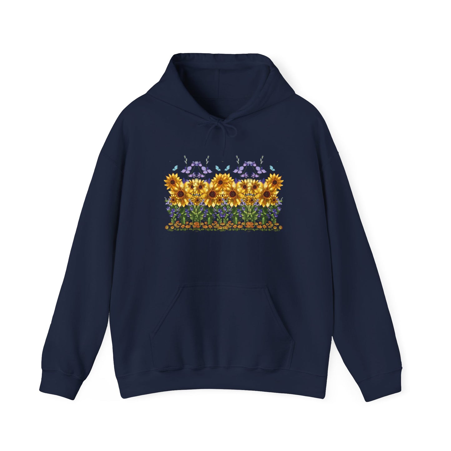 Floral Sunflower Hoodie - Spring Style, Cozy Sweatshirt, Unisex Gift, Nature Lover's Apparel, Perfect for Festivals, Warmth and Comfort