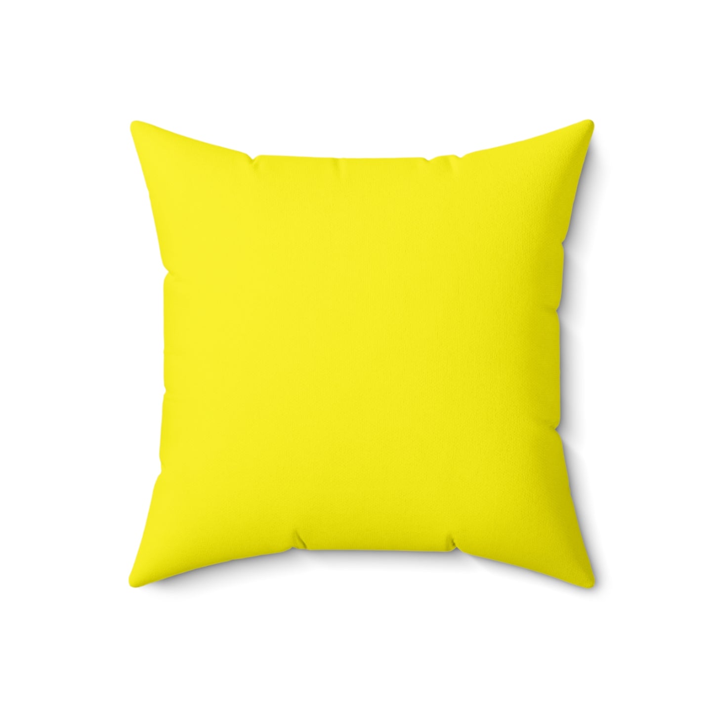 Humming Hallelujah Bright Yellow Polyester Square Pillow