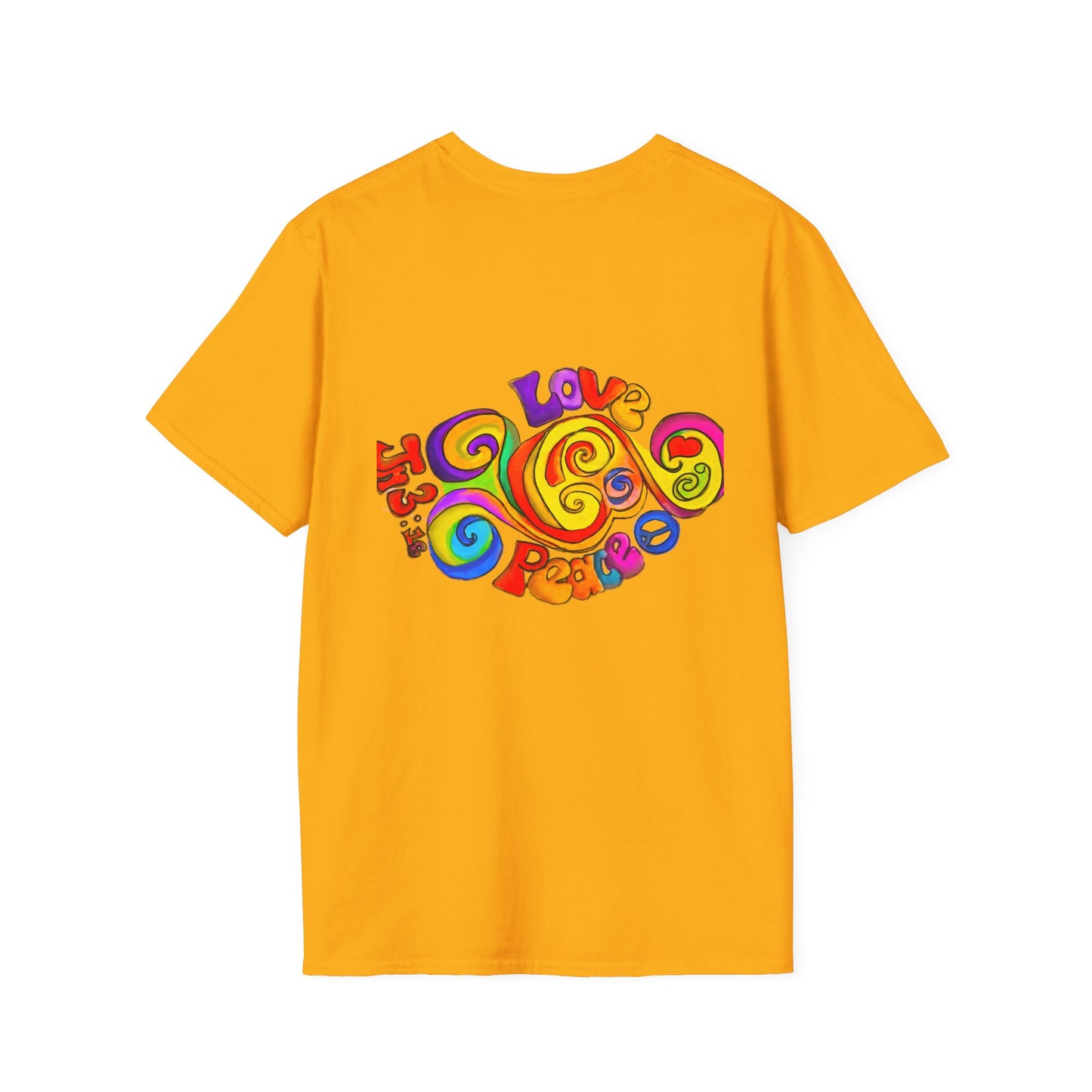 Groovy Love & Peace Unisex Softstyle T-Shirt