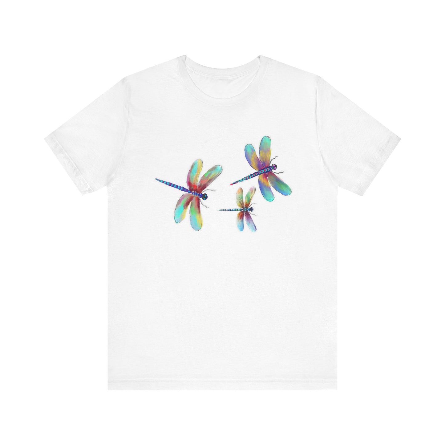 Colorful Dragonflies Unisex Tee - Vibrant Artwork for Nature Lovers